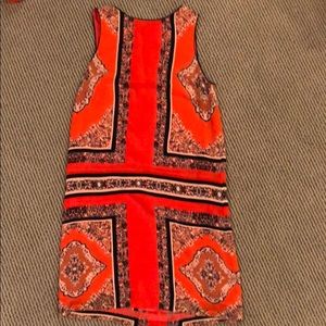 Orange bandana dress from Anthropologie